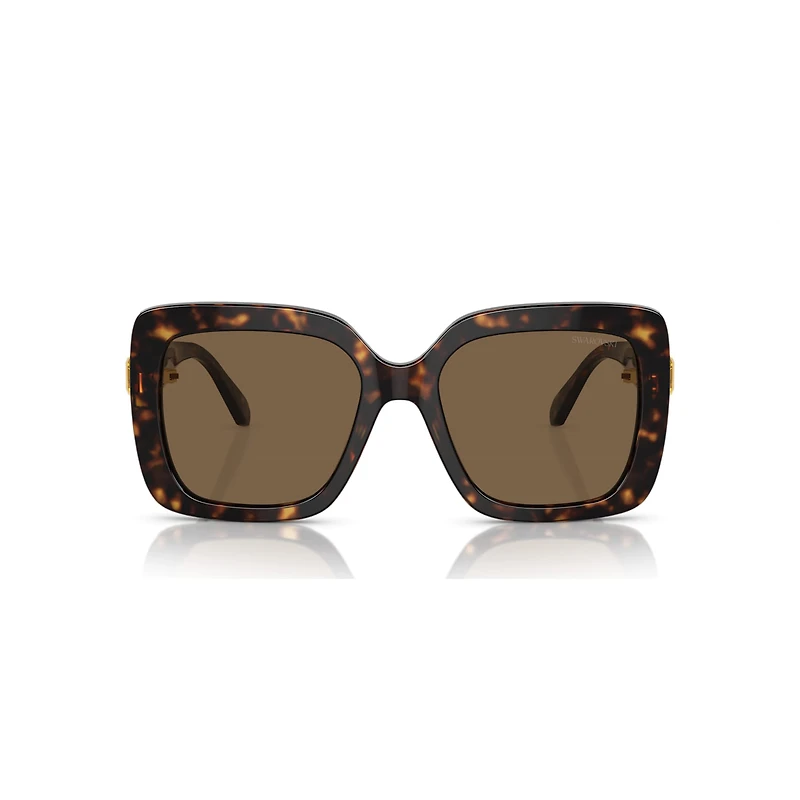 Sunglasses, Oversized, Square shape, SK6001, Brown by SWAROVSKI
