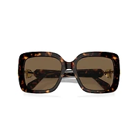 Sunglasses, Oversized, Square shape, SK6001, Brown by SWAROVSKI