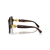 Sunglasses, Oversized, Square shape, SK6001, Brown by SWAROVSKI