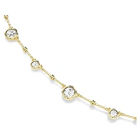 Imber strandage, Round cut, White, 18K gold finish