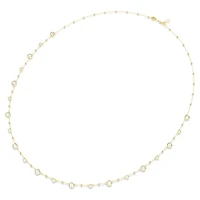 Imber strandage, Round cut, White, Gold-tone plated
