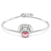 Idyllia bangle, Shell, Pink, Rhodium plated by SWAROVSKI