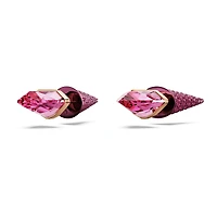 Lucent stud earrings, Pavé, Spike, Pink, Mixed metal finish by SWAROVSKI