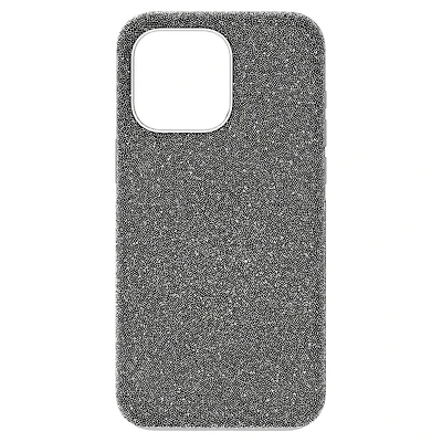 High smartphone case, iPhone® 15 Pro Max, Silver Tone