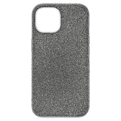 High smartphone case, iPhone® 15, Silver Tone