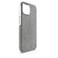 High smartphone case, iPhone® 15, Silver tone by SWAROVSKI