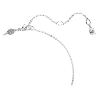 Swan Y pendant, Crystal pearl, Swan, Grey, Rhodium plated by SWAROVSKI