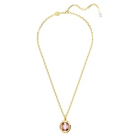 Imber pendant, Octagon cut, Pink, Gold-tone plated by SWAROVSKI