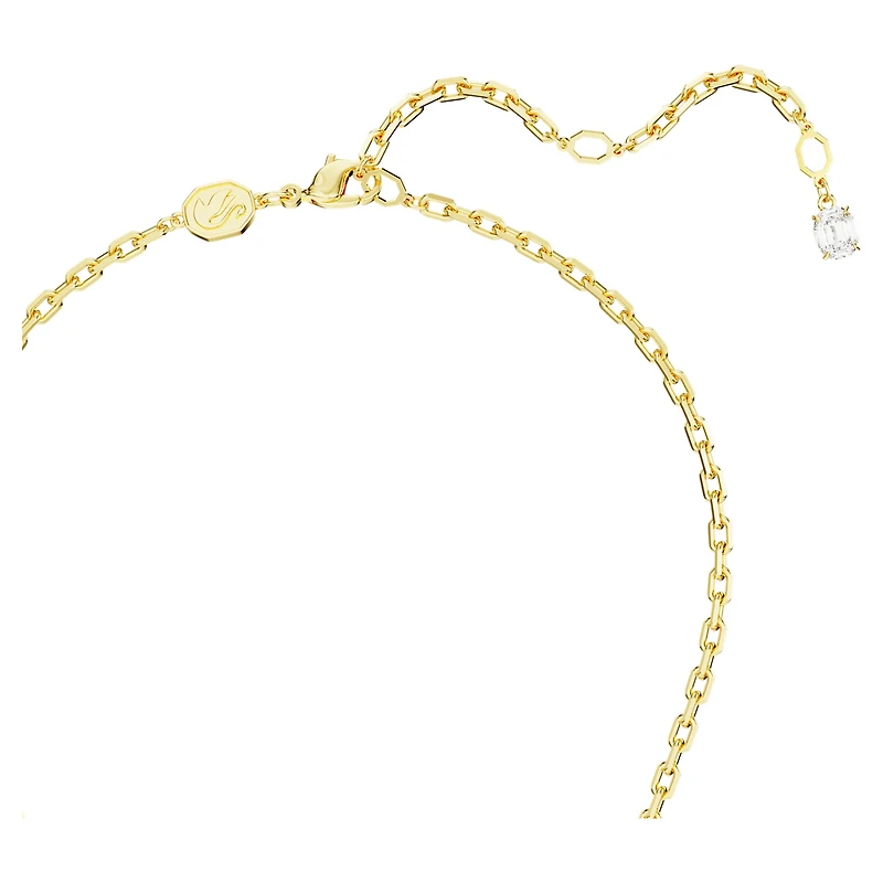 Imber pendant, Octagon cut, Pink, Gold-tone plated by SWAROVSKI