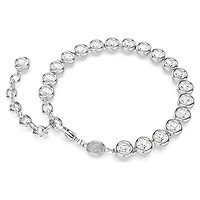 Imber Tennis bracelet, Round cut, White, Rhodium plated by SWAROVSKI