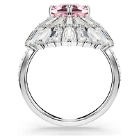 Idyllia cocktail ring, Mixed cuts, Shell, Pink, Rhodium plated by SWAROVSKI