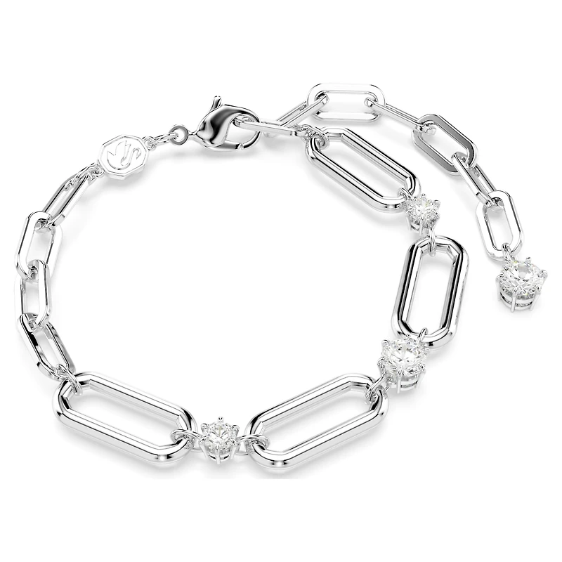 Constella bracelet, White, Rhodium plated by SWAROVSKI