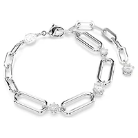 Constella bracelet, White, Rhodium plated by SWAROVSKI