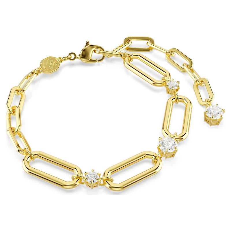 Constella bracelet, White, 18K gold finish