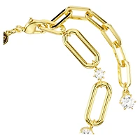Constella bracelet, White, 18K gold finish