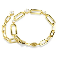 Constella bracelet, White, 18K gold finish
