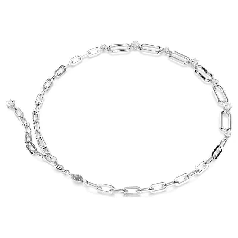 Constella necklace, White, Rhodium plated by SWAROVSKI