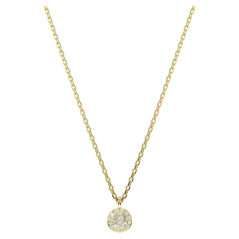 Sublima layered pendant, White, 18K gold finish