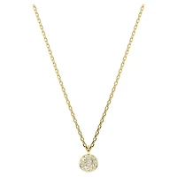 Sublima layered pendant, White, 18K gold finish
