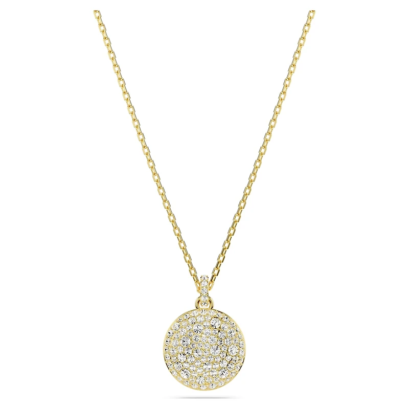 Sublima layered pendant, White, Gold-tone plated by SWAROVSKI