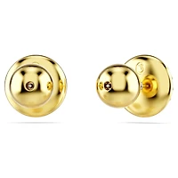 Meteora stud earrings, White, Gold-tone plated by SWAROVSKI