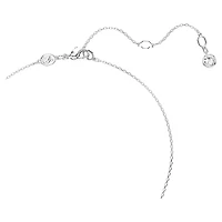 Sublima pendant, White, Rhodium plated
