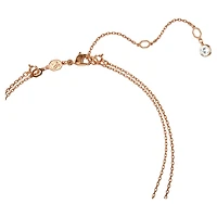 Sublima layered pendant, White, 18K rose gold finish