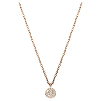 Sublima layered pendant, White, 18K rose gold finish