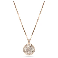 Sublima layered pendant, White, 18K rose gold finish