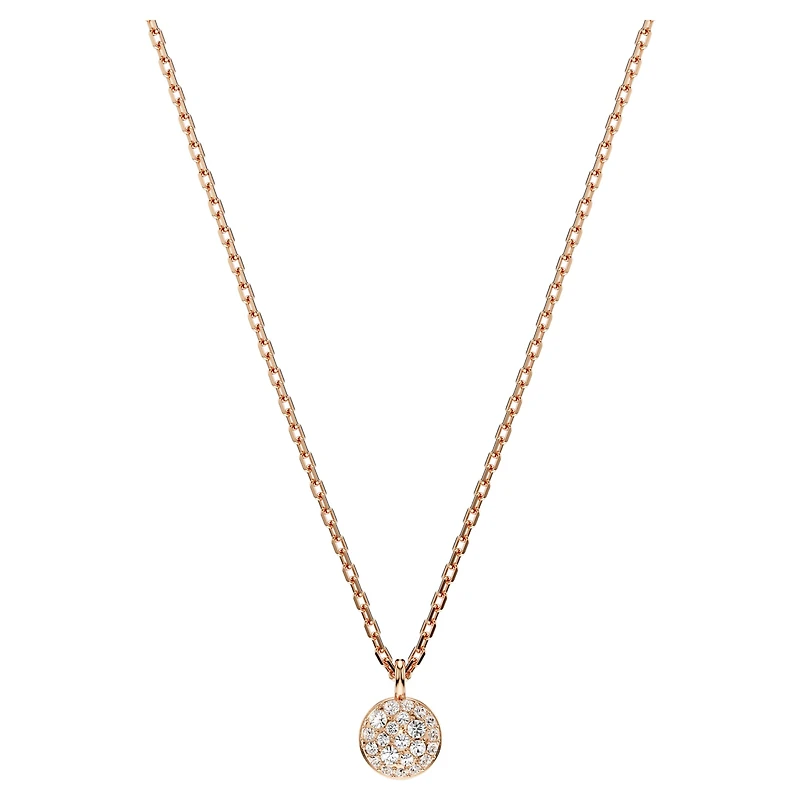 Sublima layered pendant, White, Rose gold-tone plated by SWAROVSKI