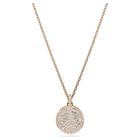 Sublima layered pendant, White, Rose gold-tone plated by SWAROVSKI