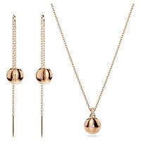 Meteora set, White, Rose gold-tone plated by SWAROVSKI