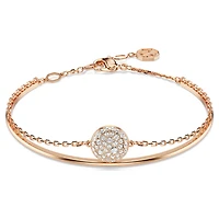Sublima bangle, White, 18K rose gold finish