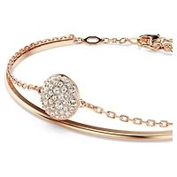 Sublima bangle, White, 18K rose gold finish