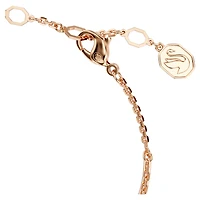 Sublima bangle, White, 18K rose gold finish