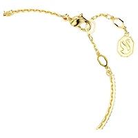 Chroma bangle, Heart, Red, 18K gold finish