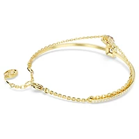 Chroma bangle, Heart, Red, Gold-tone plated by SWAROVSKI