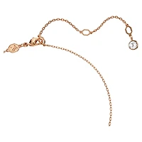 Hyperbola pendant, Pavé, Infinity, White, 18K rose gold finish