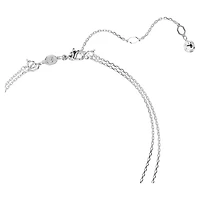 Sublima layered pendant, White, Rhodium plated by SWAROVSKI
