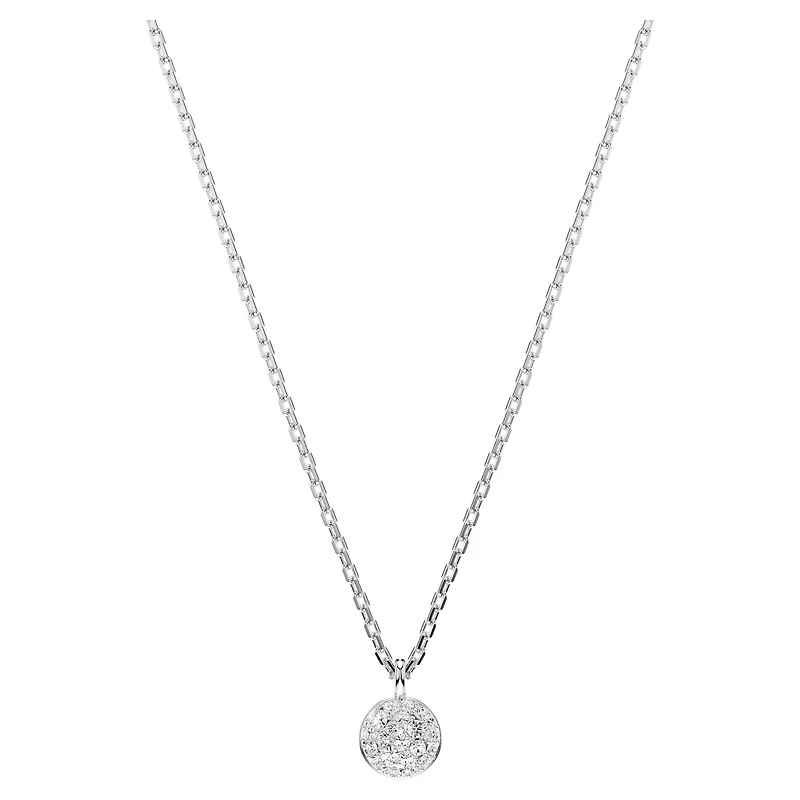 Sublima layered pendant, White, Rhodium plated by SWAROVSKI