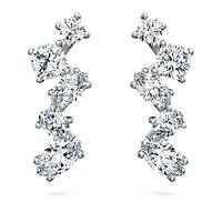 Galaxy ear cuffs, Lab-grown diamonds 1.25 ct tw, Mixed shapes, 14K white gold by SWAROVSKI