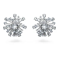 Galaxy stud earrings, Lab-grown diamonds 5.5 ct tw, Mixed shapes, 14K white gold by SWAROVSKI