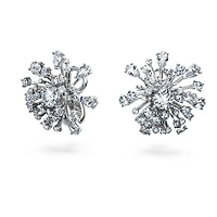 Galaxy stud earrings, Lab-grown diamonds 5.5 ct tw, Mixed shapes, 14K white gold by SWAROVSKI
