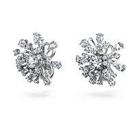 Galaxy stud earrings, Lab-grown diamonds 5.5 ct tw, Mixed shapes, 14K white gold by SWAROVSKI