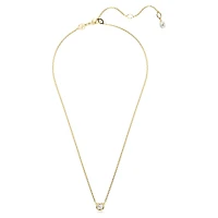 Imber pendant, Round cut, White, 18K gold finish