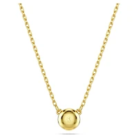 Imber pendant, Round cut, White, 18K gold finish