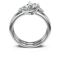 Galaxy ring, Set (2), Lab-grown diamonds 1.4 ct tw, Mixed shapes, 14K white gold by SWAROVSKI