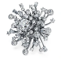 Galaxy ring, Lab-grown diamonds 9.5 ct tw, Mixed shapes, 18K white gold by SWAROVSKI