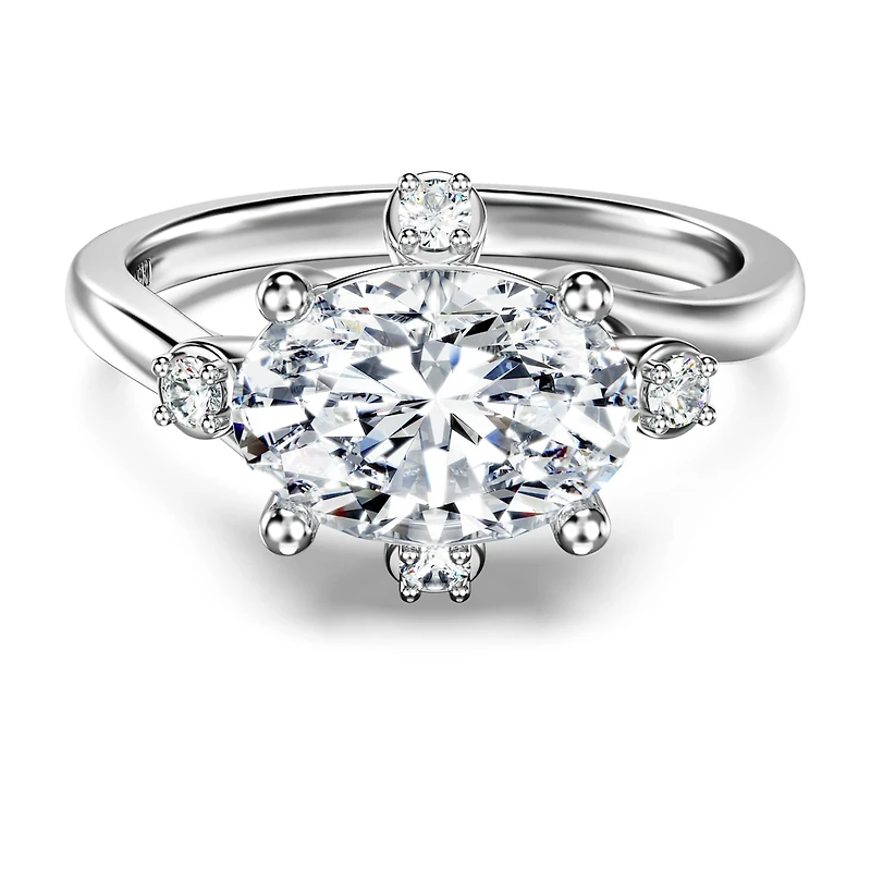 Galaxy ring, Lab-grown diamonds 2.1 ct tw, Mixed shapes, 14K white gold by SWAROVSKI