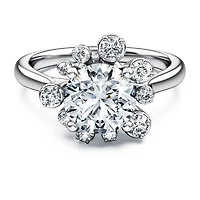 Galaxy ring, Lab-grown diamonds 2 ct tw, Round shape, 14K white gold by SWAROVSKI